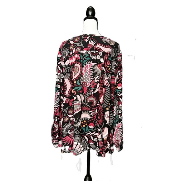 Women's Loft Sheer Long Sleeve Blouse Size XXL Fall Inspired - Picture 4 of 5